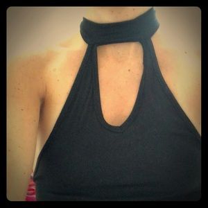 Black halter top